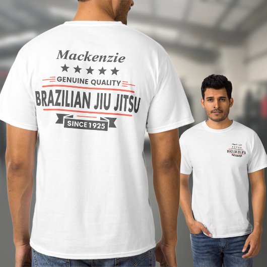 BJJブラジル柔術パーソナライズされたフロント&リア Tシャツ