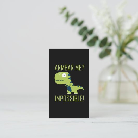 BJJブラジル·ジウ·ジツ·T·ex·アームバー·ユーモア 名刺 (スタンド正面)