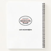 BJJホワイトベルトトレーニングログ純品質 ノートブック (裏面)