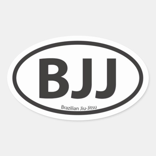 BJJユーロスタイル車エンブレム 楕円形シール (正面)