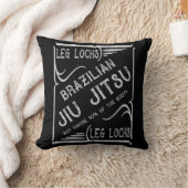 BJJレッグロックヴィンテージレトロブラックとグレー クッション (ブランケット)