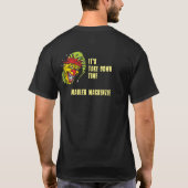 BJJ完全に編集可能なフロントとリアマニアックジェスター Tシャツ (裏面)