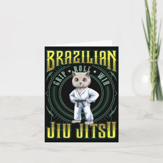 BJJ グリップロール勝利 - グラップリング ブラジリアン柔術 かわいい猫 カード