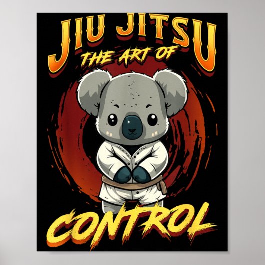 BJJ コントロールの芸術 - グラップリング柔術 かわいい ポスター (正面)