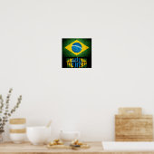 BJJ Brazilian Jiu Jitsu - Brazilian Flag Poster ポスター (キッチン)