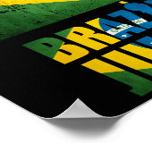 BJJ Brazilian Jiu Jitsu - Brazilian Flag Poster ポスター (角)