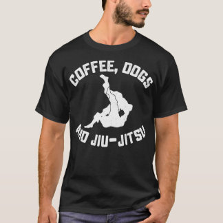 Bjj Funny Coffee Dogs Jiu Jitsu Tシャツ