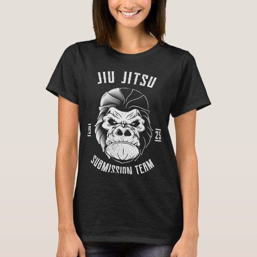 BJJ Gorillaブラジル柔術と格闘1 Tシャツ (正面)