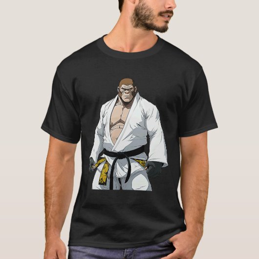 BJJ Gorillaブラジル柔術と格闘 Tシャツ (正面)