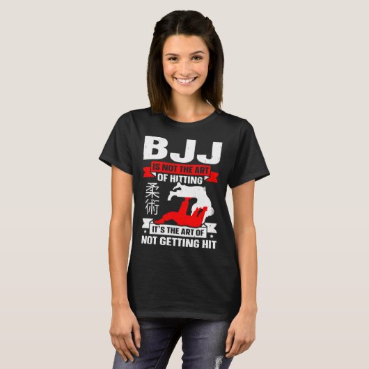 BJJ Is Not The Art Of Hitting Jiu Jitsu 4 Tシャツ (正面フル)