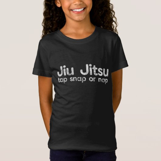 BJJ Jiu日ブラジル武術アーツタップスナップまたは昼寝 Tシャツ (正面)