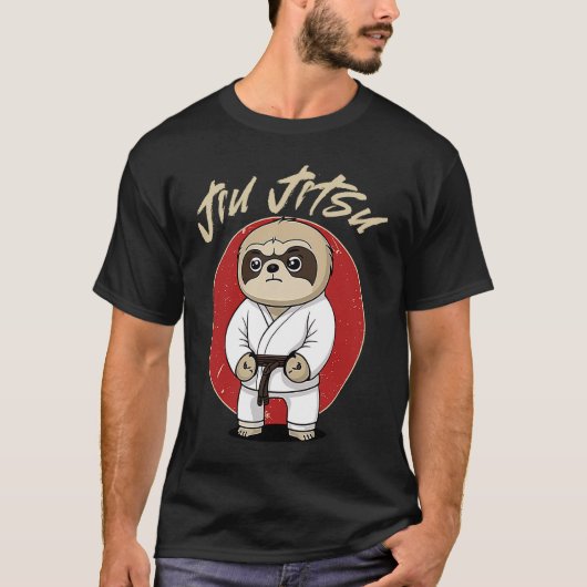 BJJ mma Slothブラジル柔術グランピング Tシャツ (正面)