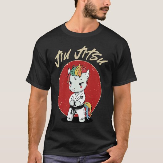 BJJ MMA Unicorn   Brazilian Jiu Jitsu Grappling Tシャツ (正面)