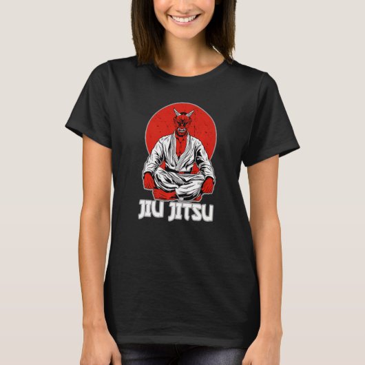 Bjj Oni Demon Redブラジル柔術とGrappli Tシャツ (正面)