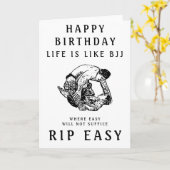 BJJ RIP簡単誕生祝い カード (黄色い花)