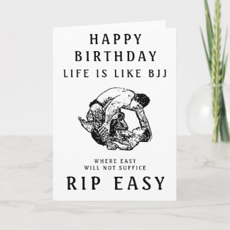 BJJ RIP簡単誕生祝い カード