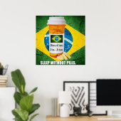 BJJ Sleep Without Pills Large Poster ポスター (ホームオフィス)