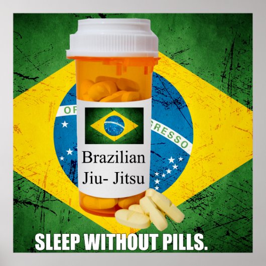 BJJ Sleep Without Pills Large Poster ポスター (正面)