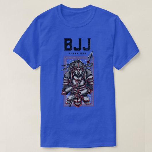 BJJ Wolf Samurai Spear, JiuJitsu, Grapping, mma,  Tシャツ (デザイン正面)