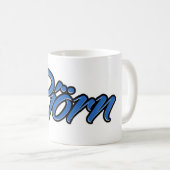 Björn Vorname Name blue Tasse Kaffeetasse コーヒーマグカップ (正面右)