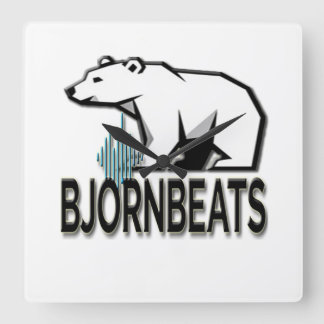BjornBeatsウォールクロック スクエア壁時計