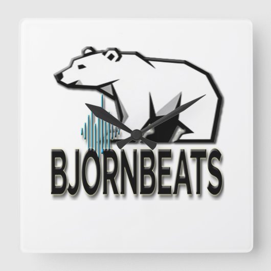 BjornBeatsウォールクロック スクエア壁時計 (正面)