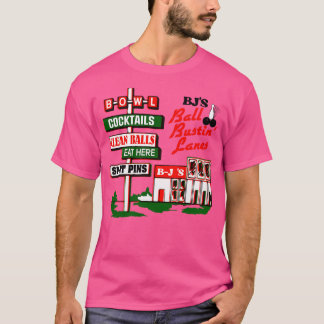 BJsボールバスチンレーンレトロ路側標識 Tシャツ
