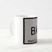 Bk - ブラックリコリス 周期表 コーヒーマグカップ (正面左)