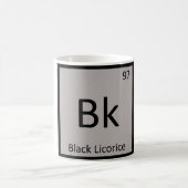 Bk - ブラックリコリス 周期表 コーヒーマグカップ (中央)