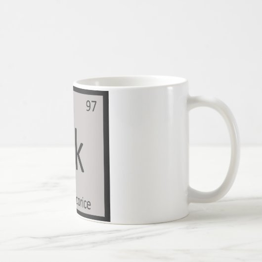 Bk - ブラックリコリス 周期表 コーヒーマグカップ (右)