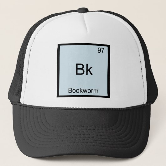 Bk - 本の虫 おもしろ 化学 元素記号 Tシャツ キャップ (正面)