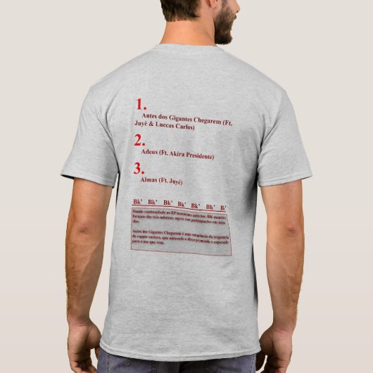 Bk' - Antes dos Gigantes Chegarem, Vol. 2 Tシャツ (裏面)