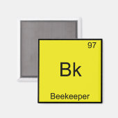 Bk - Beekeeper おもしろい Chemistry Elementシンボルティー マグネット (正面/裏面)