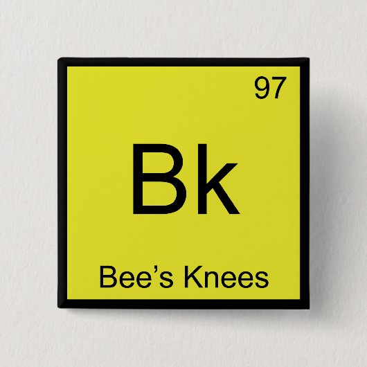 Bk - Bee's Hine Chemistry Elementシンボルビーティー 缶バッジ (正面)