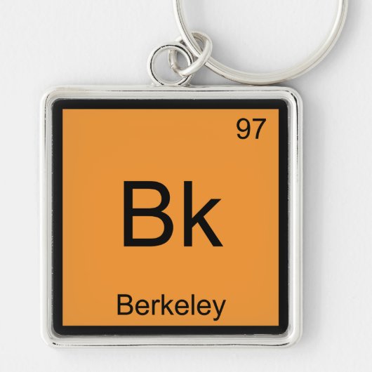 Bk - Berkeley Chemistry Elementシンボルカリフォルニア キーホルダー (正面)