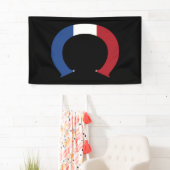 bk bnrcnt上のNLDフラグに上書きCモノグラム 横断幕 (インサイチュ)