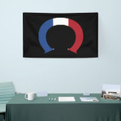 bk bnrcnt上のNLDフラグに上書きCモノグラム 横断幕 (トレードショー)