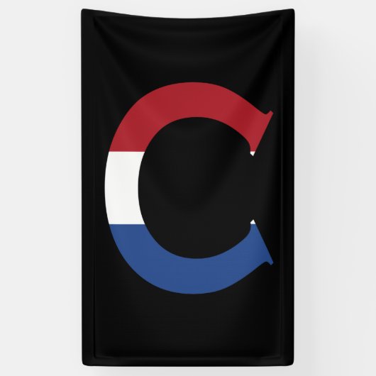 bk bnrcnt上のNLDフラグに上書きCモノグラム 横断幕 (縦)