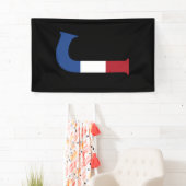 bk bnrcnt上のNLDフラグ上にJモノグラムをオーバーレイ 横断幕 (インサイチュ)