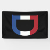 bk bnrcnt上のNLDフラグ上のDモノグラム 横断幕 (横)