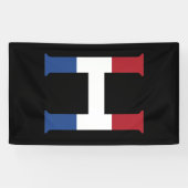 bk bnrcnt上のNLDフラグ上のHモノグラム 横断幕 (横)