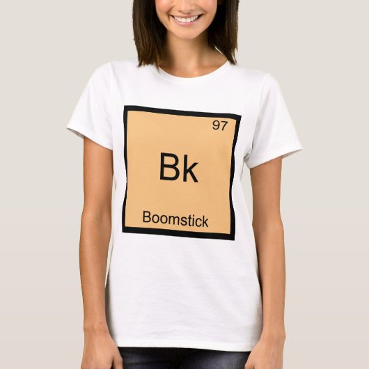 Bk - Boomstick おもしろい Chemistry Elementシンボルティー Tシャツ (正面)