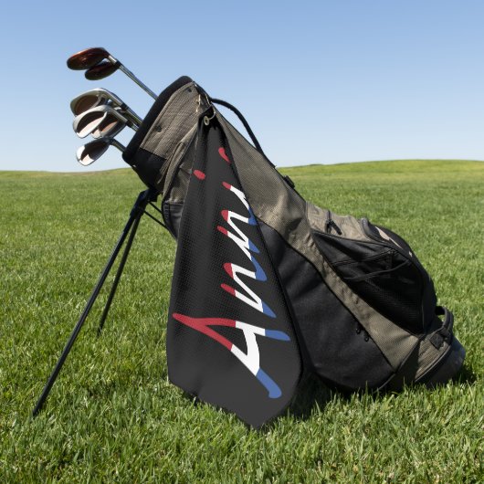 bk gtcnのNLDフラグに上書きされた名前 ゴルフタオル (グリーン)