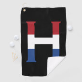 bk gtcnt上のNLDフラグ上のHモノグラム ゴルフタオル (インサイチュ)