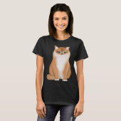 BKH British Short Hair Cat Black Golden Shaded Tシャツ (正面フル)