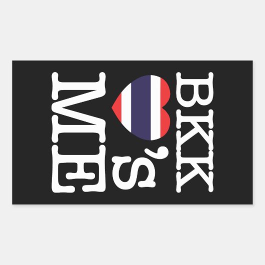 BKK LOVE'S ME 長方形シール (正面)