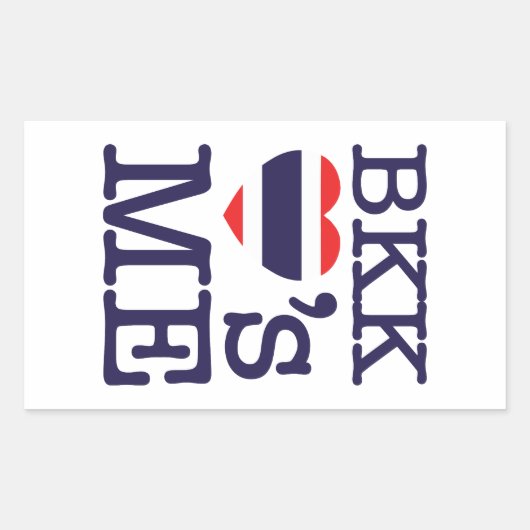 BKK LOVE'S ME 長方形シール (正面)