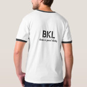 BKLのステンシル背部 Tシャツ (裏面フル)