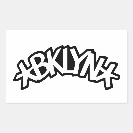 BKLYN – ネットバスケットボール 長方形シール (正面)