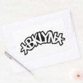 BKLYN – ネットバスケットボール 長方形シール (封筒)